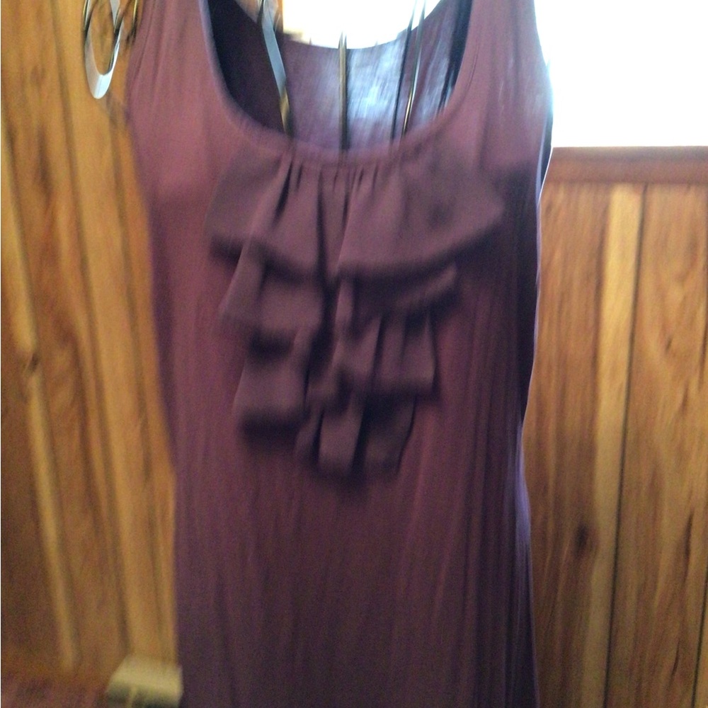 Purple Sleeveless Ruffle Dress